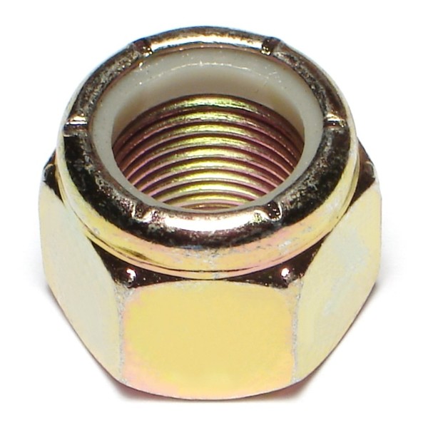 Midwest Fastener Nylon Insert Lock Nut, 3/4"-16, Steel, Grade 8, Yellow Zinc, 2 PK 76276